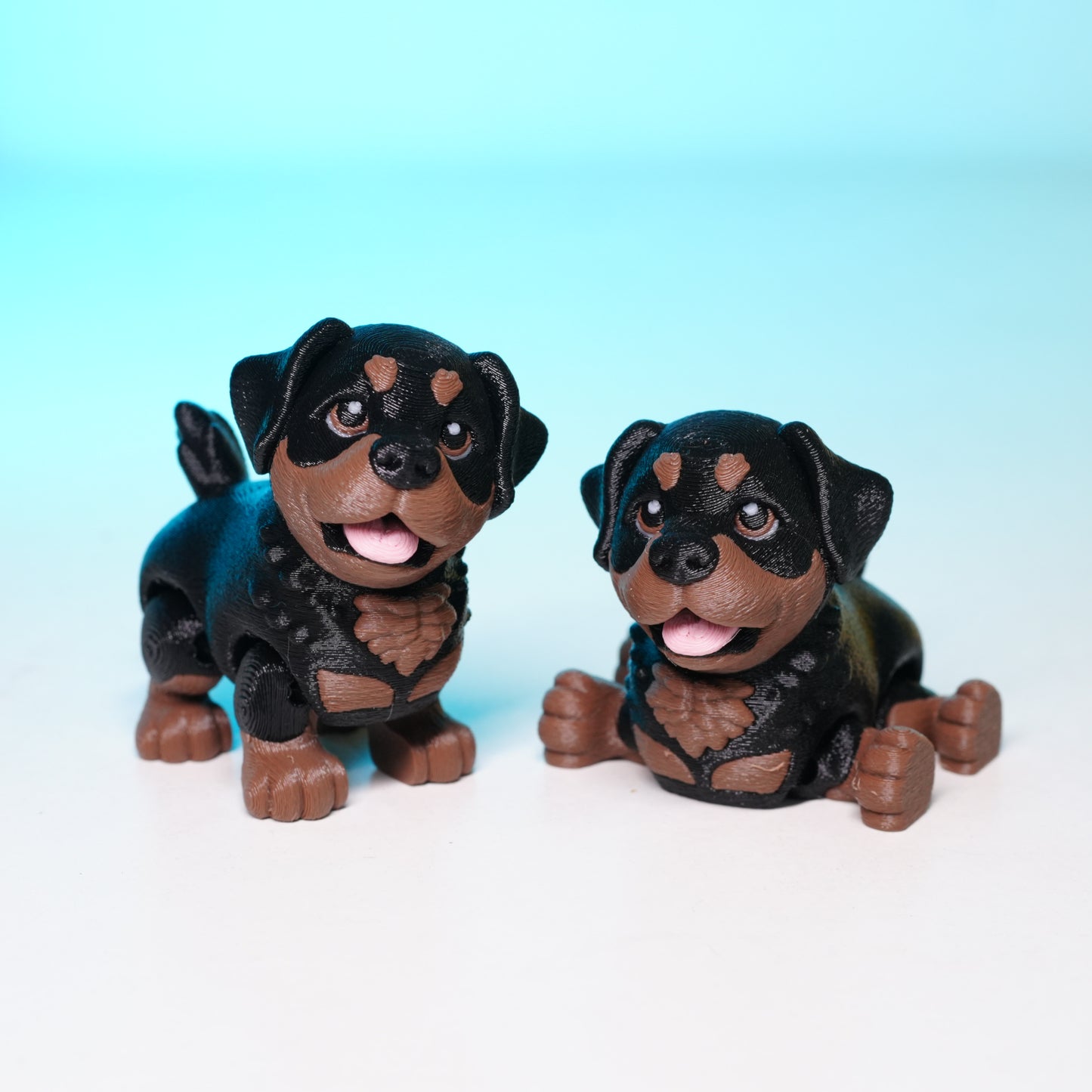 Cute Rottweiler Puppy Toy 🐶 | 3D Printed Mini Figure (Small / Large) | Gift & Desk Decor