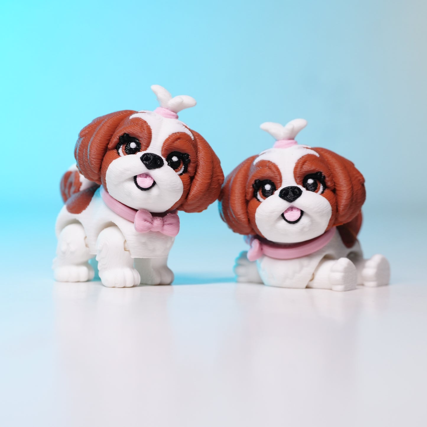 Shih Tzu Mini 3D Printed Toy | 3D Printed Mini Figure (Small / Large) | Gift & Desk Decor