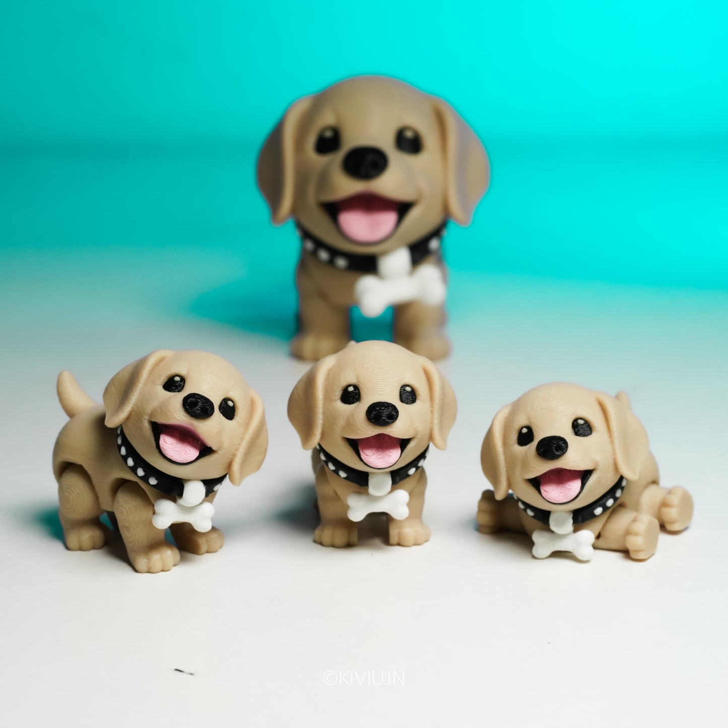 Cute Labrador Puppy Mini Figure – Articulated Toy (Small / Large) 🐶