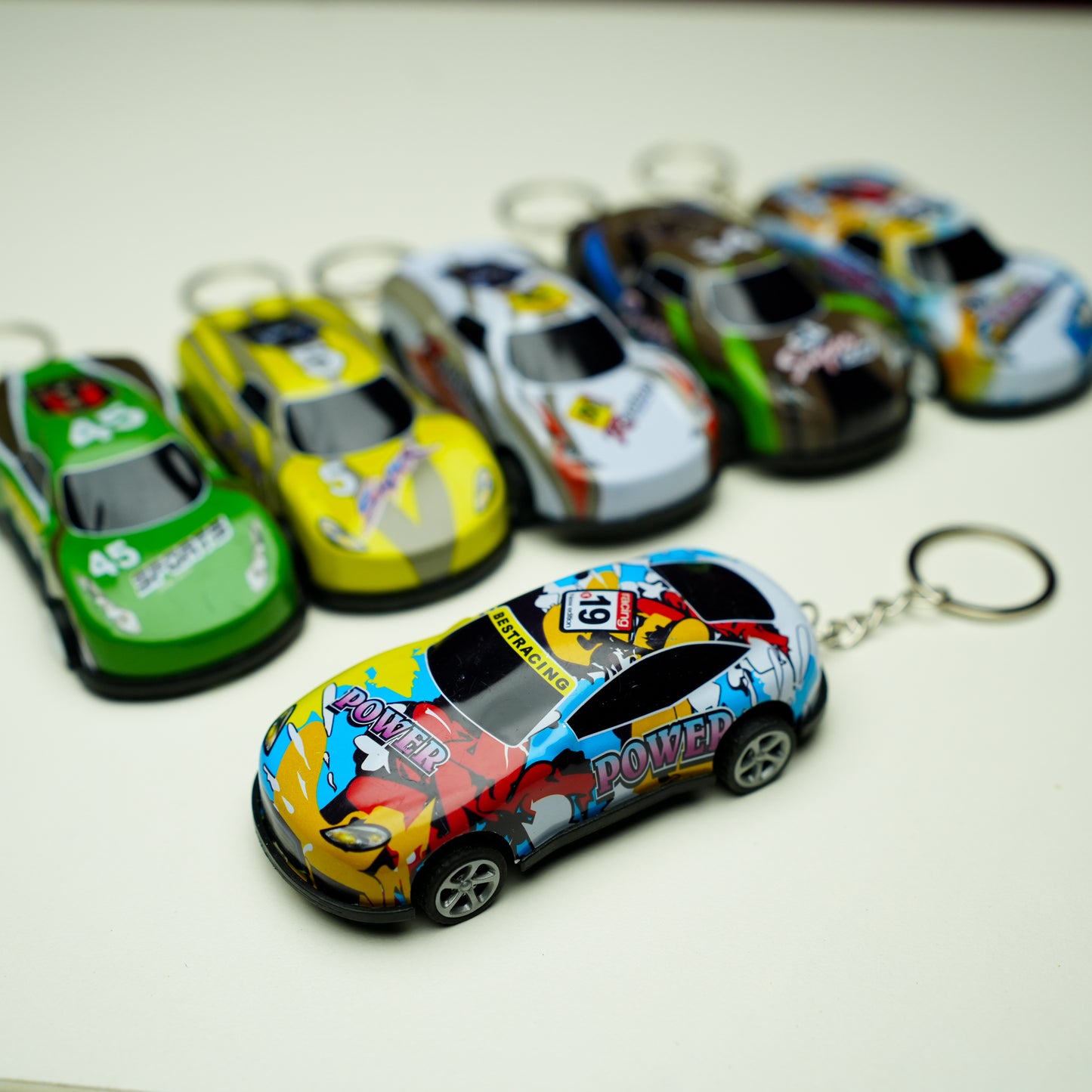 Pull-Back Racer Car Keychain 🏎️ (Random color will be sent)