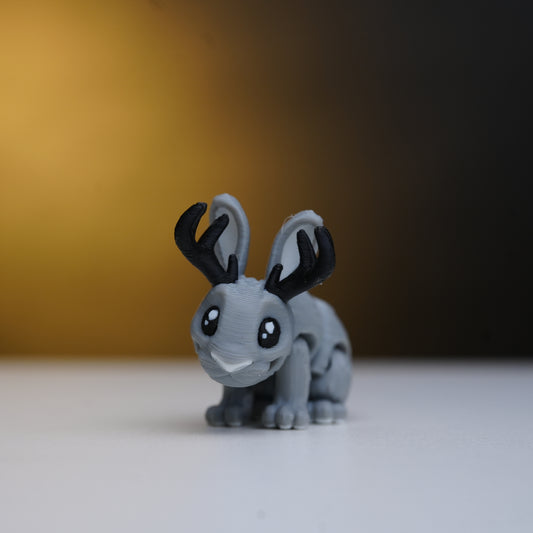 Jackalope Flexi Bunny – 3D Printed Collectible Toy