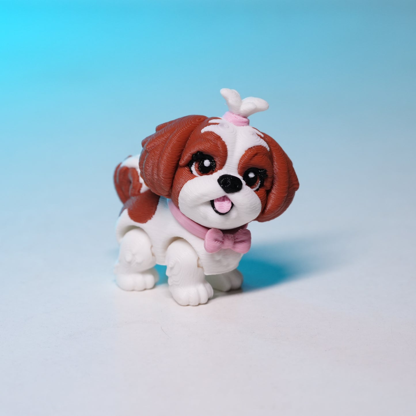 Shih Tzu Mini 3D Printed Toy | 3D Printed Mini Figure (Small / Large) | Gift & Desk Decor