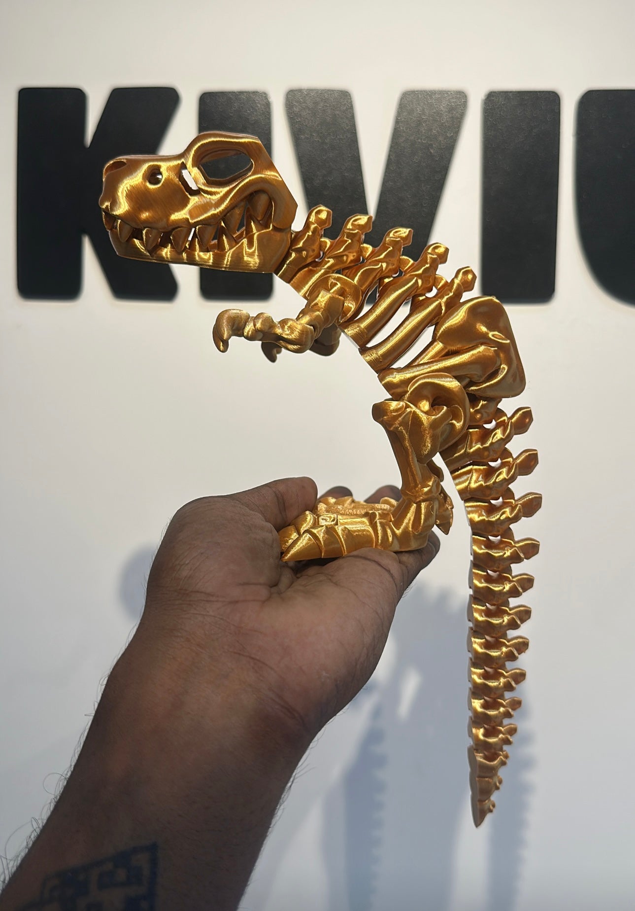 Golden Skeleton T-Rex – Limited Edition 3D Printed Toy (14inch)