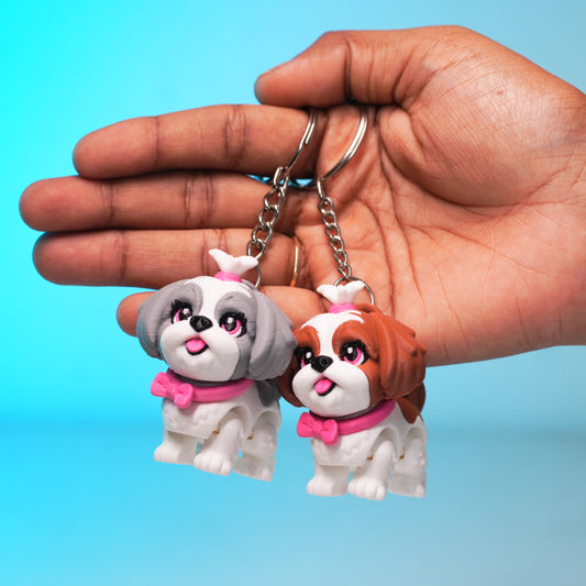 Shih Tzu Mini 3D Printed Toy | 3D Printed Mini Figure (Small / Large) | Gift & Desk Decor