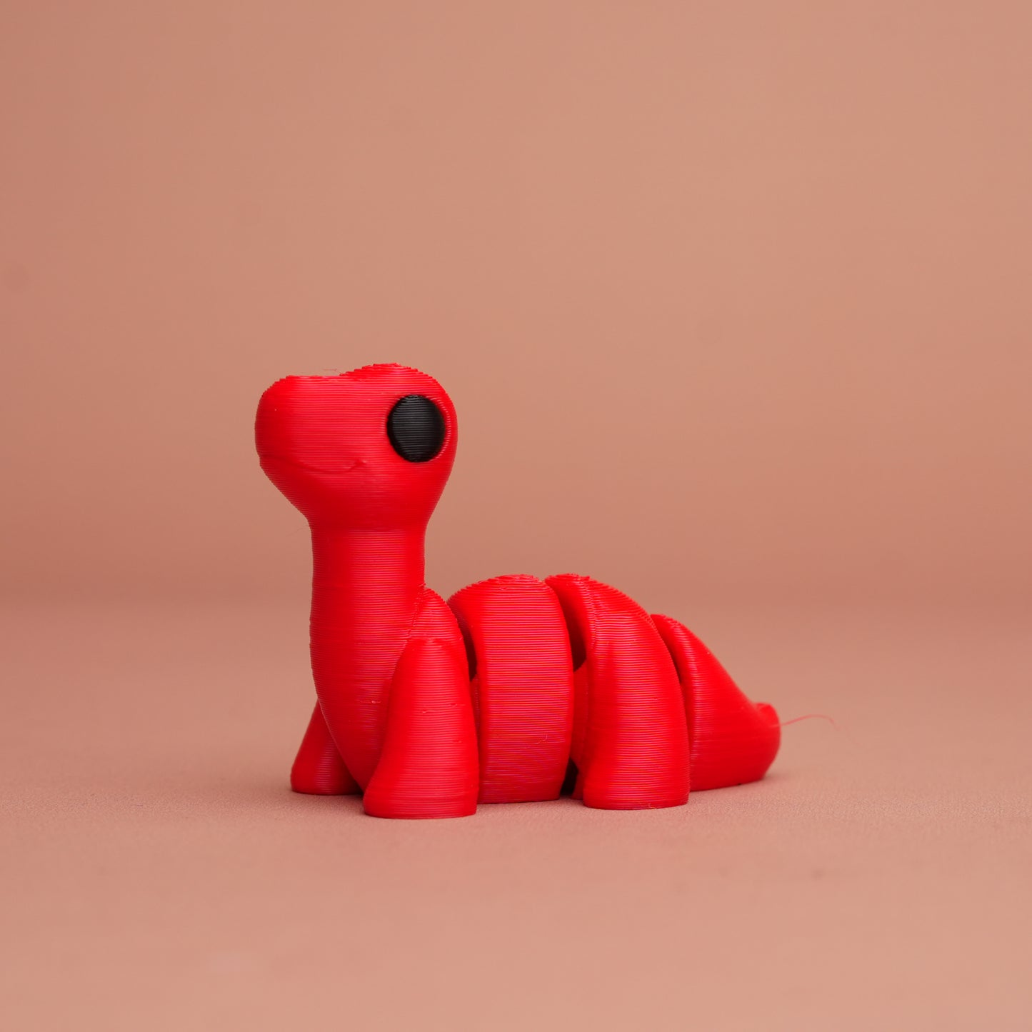 Flexi Baby Brontosaurus – 3D Printed Red Dinosaur Toy