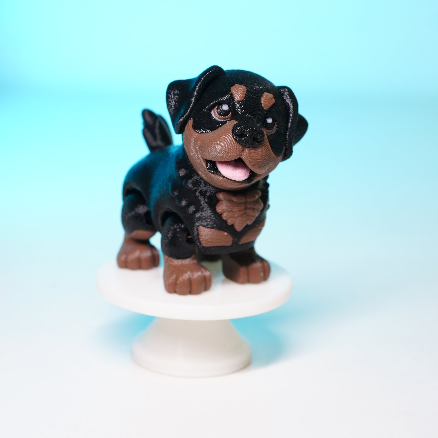 Cute Rottweiler Puppy Toy 🐶 | 3D Printed Mini Figure (Small / Large) | Gift & Desk Decor