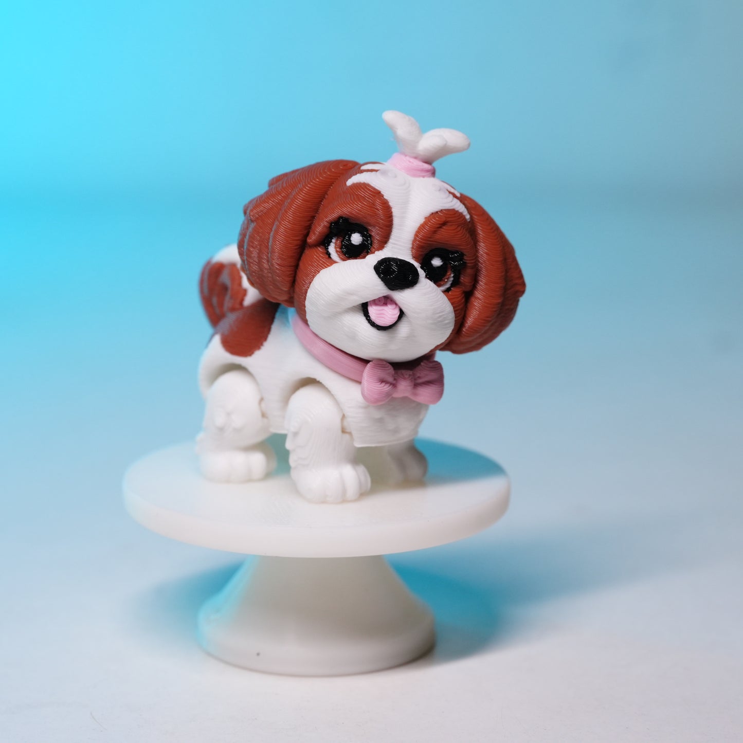 Shih Tzu Mini 3D Printed Toy | 3D Printed Mini Figure (Small / Large) | Gift & Desk Decor