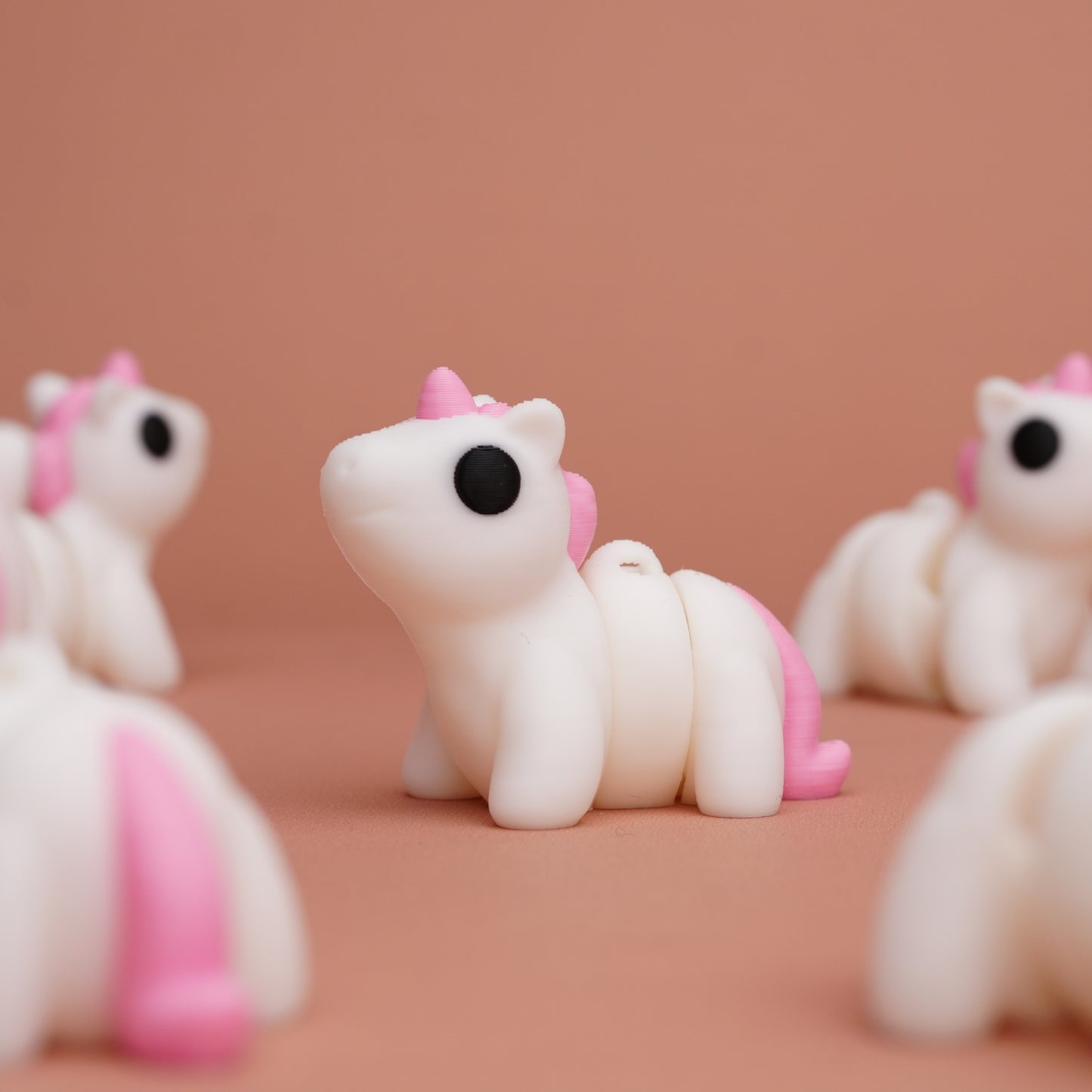 Flexi Unicorn Toy – 3D Printed, Cute Pink & White Collectible
