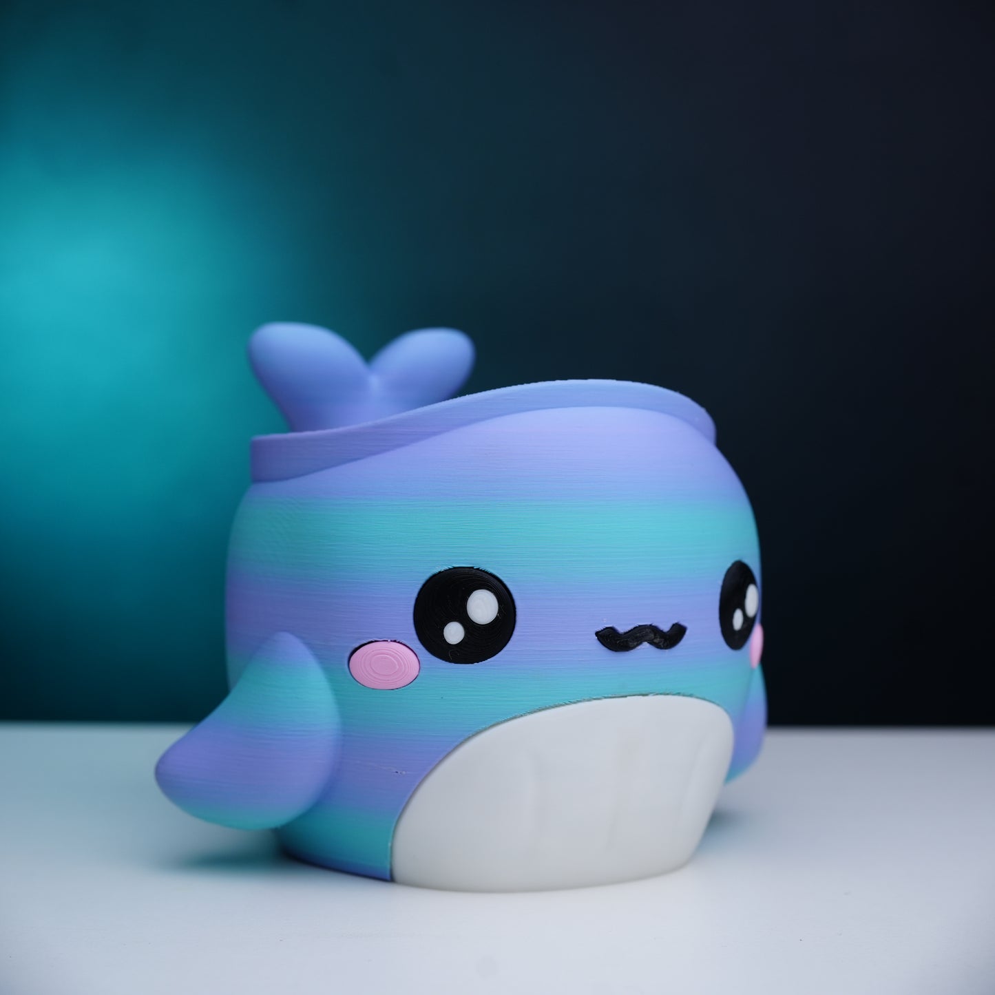 Cute Whale Ice Cream Pint Holder – Kawaii 3D Printed Cup Sleeve