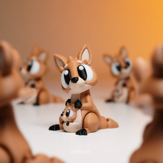 Cute Flexi Kangaroo Mini Figure
