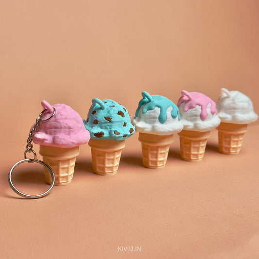 Ice Cream Cone Pocket Clicker – Stress Relief Fidget Toy