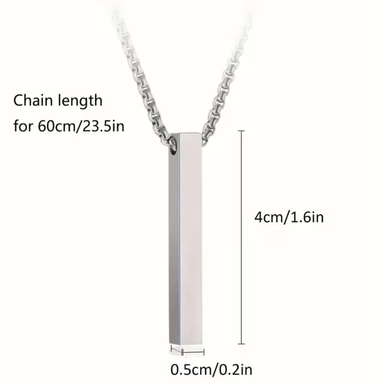 Personalized Bar Necklace ✨ Custom Name Engraved Gift (Gold/Silver/Black)