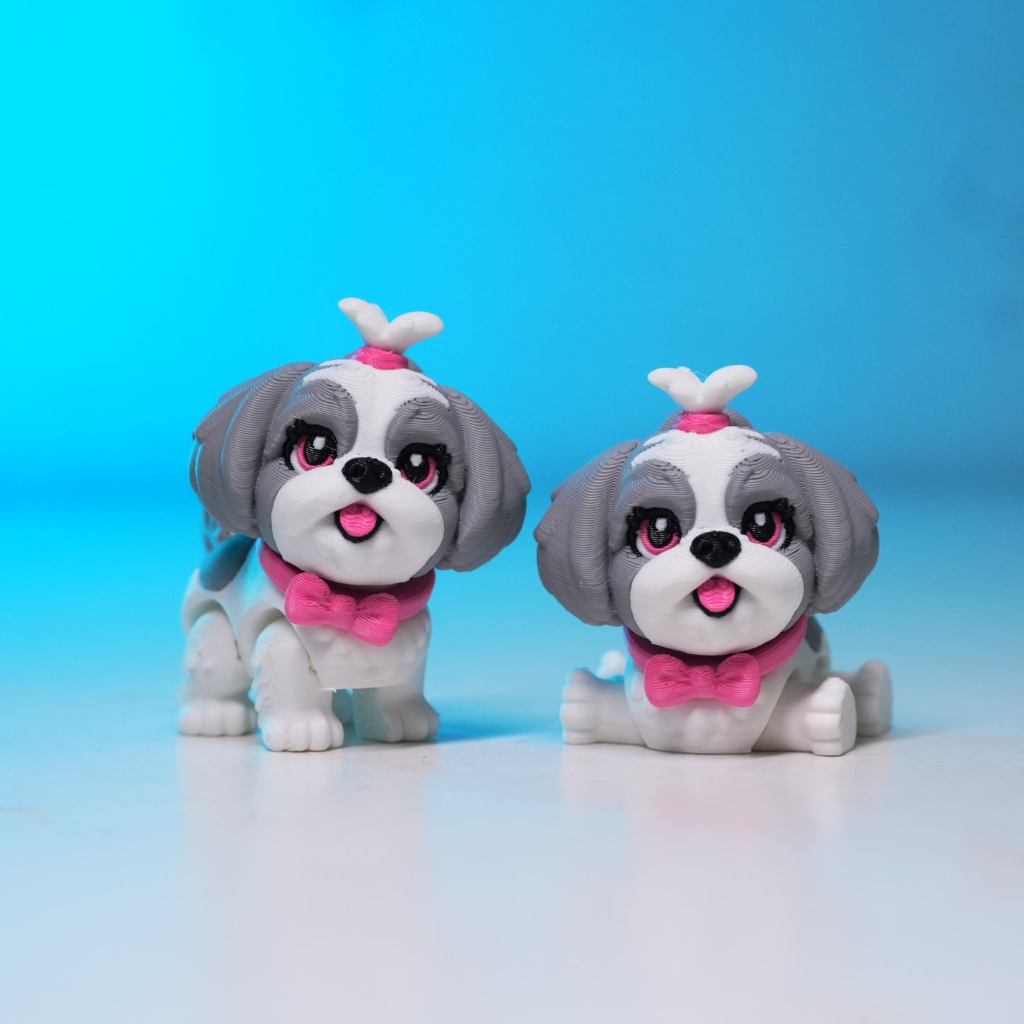 Shih Tzu Mini 3D Printed Toy | 3D Printed Mini Figure (Small / Large) | Gift & Desk Decor