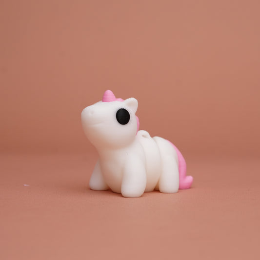 Flexi Unicorn Toy – 3D Printed, Cute Pink & White Collectible