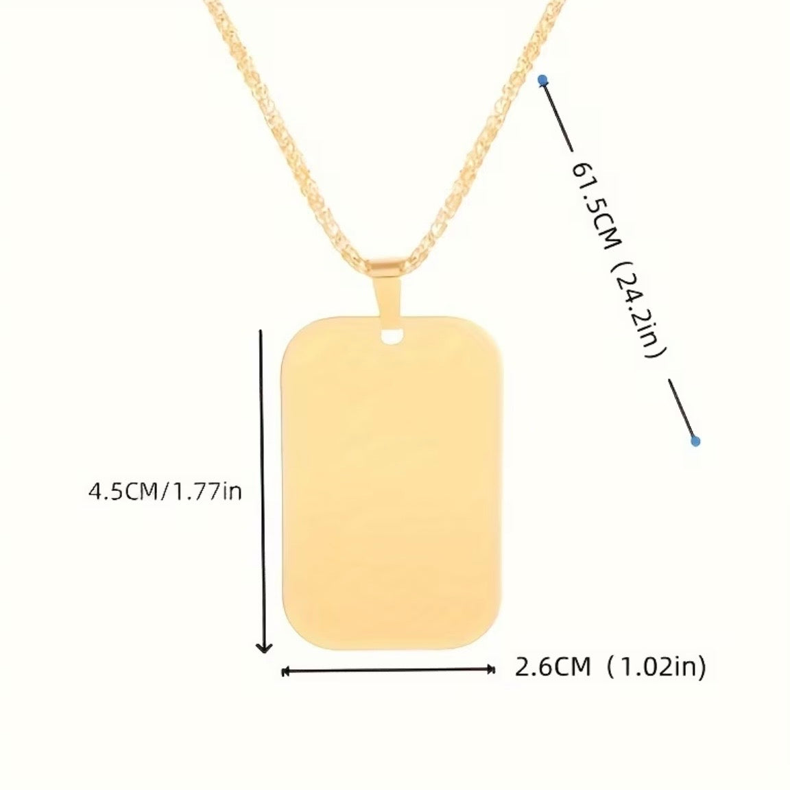 Bespoke Arabic Calligraphy Pendant - Custom Engraved