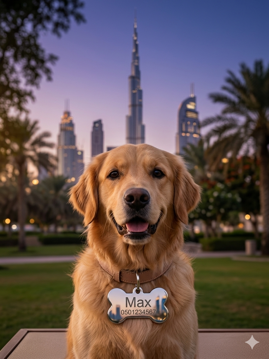 Personalized Dog Name Tag – Engraved Stainless Steel Bone Pet ID Tag with Phone Number
