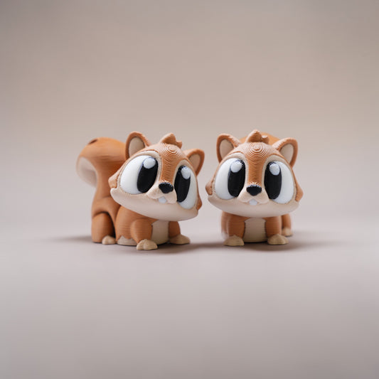 Cute Flexi Squirrel Keychain 🐿️ | Mini Articulated Toy | 3D Printed Bag Charm