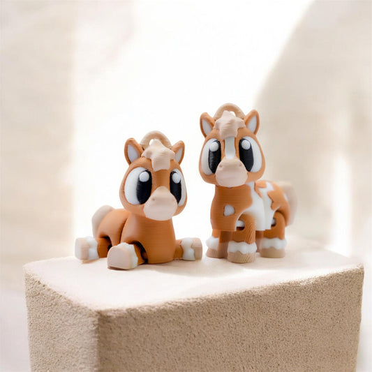 3D Printed Cute Horse Toy – Mini Collectible Desk Decor