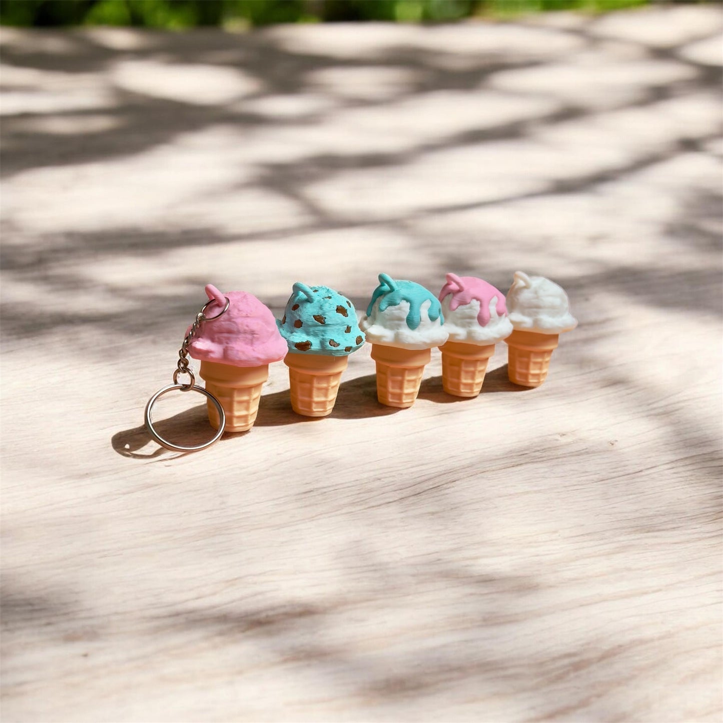 Ice Cream Cone Pocket Clicker – Stress Relief Fidget Toy keychain